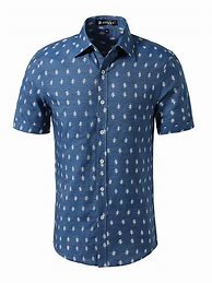 Image result for Short Sleeve Print Button Up
