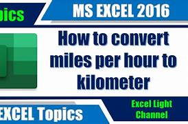 Image result for Excel Mile per Hour Chart
