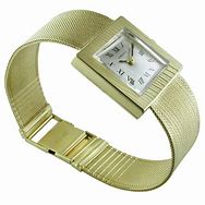 Image result for Longines Square Face Wire Mesh 14K Gold Watch