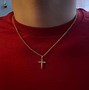 Image result for Stainless Steel Cross Necklace Gold