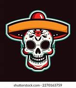 Image result for Mexican Skull with Sombrero