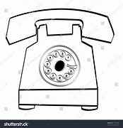 Image result for Outline of Rotary Phone