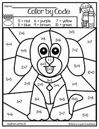 Image result for 1st Grade Math Coloring Worksheets