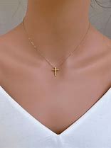 Image result for small gold crosses jewelry necklaces