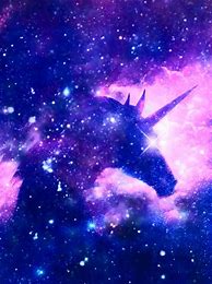 Image result for Rainbow Unicorn with Galaxy Backround