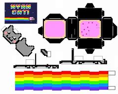 Image result for Nyan Cat Papercraft Templates