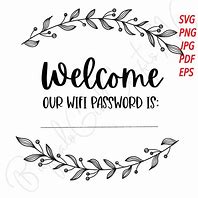 Image result for Welcome Wifi Password SVG