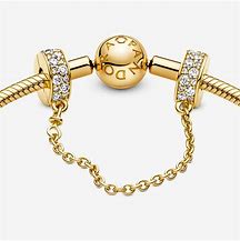 Image result for Pandora Gold Plated Safety Chain
