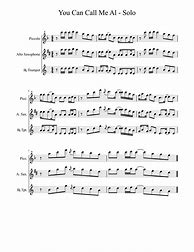 Image result for Call Me Al Trump Sheet Music