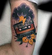 Image result for Cassette Tape Tattoo Traditional