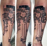 Image result for Circuit Board Tattoo Drawings
