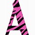 Image result for Pink Zebra Print Letters A-Z