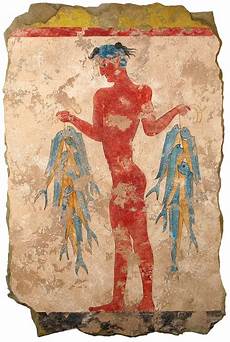 fresco ancient the fisherman fresco from akrotiri during fresco ancient the fisherman fresco from akrotiri during