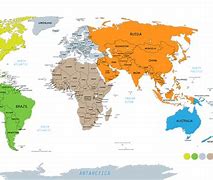 Image result for World Map with All Continents