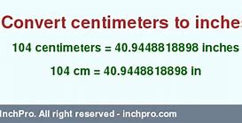 Image result for How Much Is 104 Cm