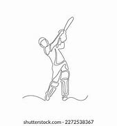Image result for Cricket Line Drawing