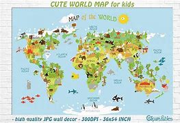Image result for Cute World Map