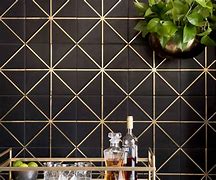 Image result for Black and Gold Tile Backsplash