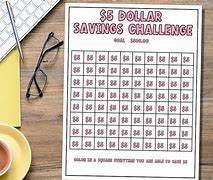 Image result for 5 Dollar Money Challenge Chart