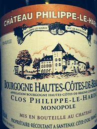 Image result for Philippe Hardi Bourgogne Hautes Cotes Beaune Clos Chaise Dieu