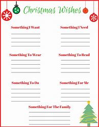 Image result for Christmas Wish List Examples