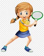 Image result for Girl Play Badminton Cartoon