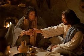 Image result for Jesus Last Supper Holding a Bread