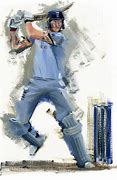 Image result for Cricket Match Painting