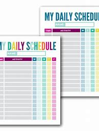 Image result for Daily Routine Schedule Template