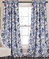 Image result for Blue Floral Curtains