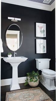 Image result for Black Decor for Bathroom