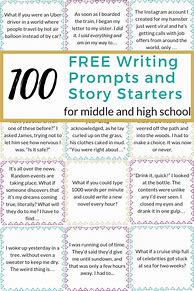 Image result for Printable List of Writing Prompts