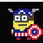 Image result for Minion Capitan America Pixel Art