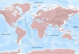 Image result for Mapa Mares Y Oceanos Del Mundo