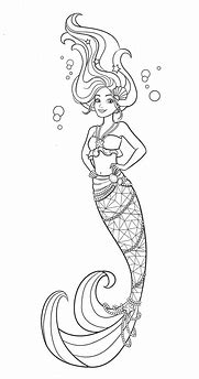 Image result for Barbie Mermaid Coloring Pages