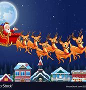 Image result for Santa in Sleigh with Reindeer