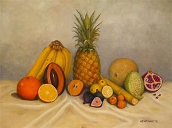 Image result for Fruit On Table Still Life Painting