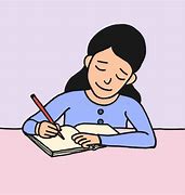 Image result for Girl Writing Cartoon