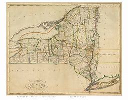 Image result for Old Map New York State