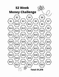 Image result for 52 Week Money Challenge Print Out