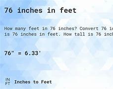 Image result for 76 Inches in Feet