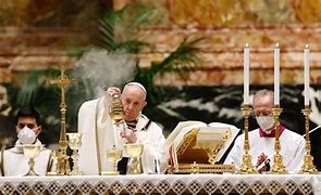 Image result for pope francis praying mass
