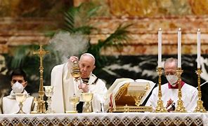 Image result for pope francis praying mass