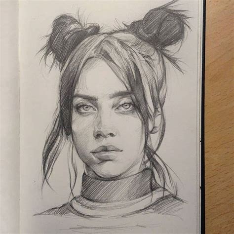 Billie Eilish Drawing Pencil