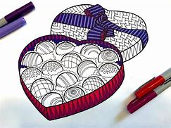 Image result for Box of Chocolates Coloring Page