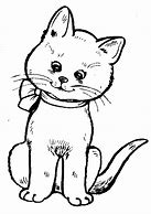 Image result for Cute Kitten Clip Art Black and White