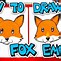 Image result for Sideways Facing Fox Head Drawing