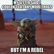 Image result for Baby Yoda Frog Meme
