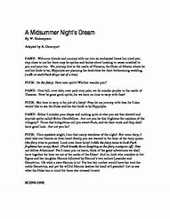Image result for A Midsummer Night's Dream Script