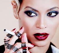 Image result for Beyoncé Face Red Lipstick